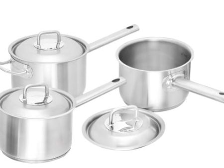 Scanpan Commercial 3pc Saucepan Set - 16cm 18cm 20cm Fashion