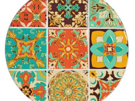 Darby Ceramic Trivet Round - Orange Aqua Online Hot Sale