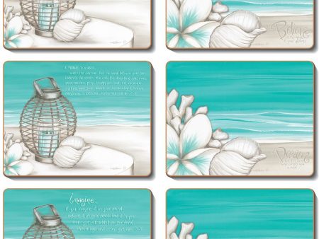 Lisa Pollock Beach Lantern Placemats - Set Of 6 Cheap