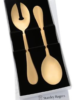 Stanley Rogers Albany Gold Salad Servers - 2pc Fashion