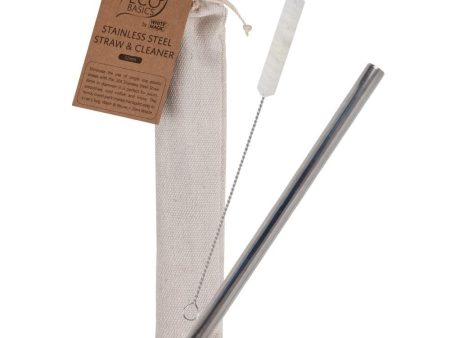 Eco Basics Stainless Steel Straw & Cleaner 12mm Fashion