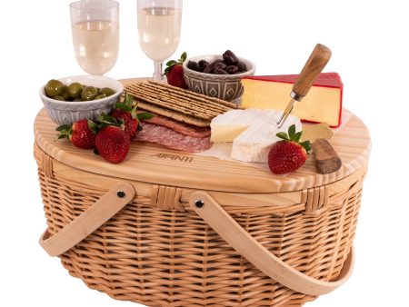 Avanti 2 Person Pine Top Insualted Picnic Basket - Flora Online Sale