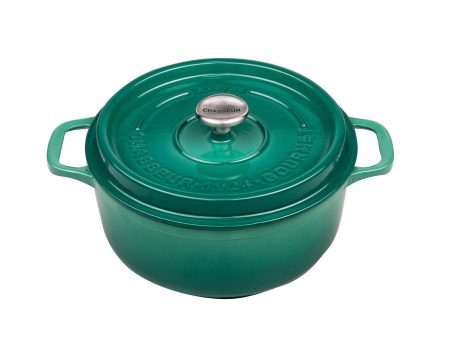 Chasseur Gourmet Round French Oven 28cm 6.1l - Jade Hot on Sale