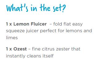 Dreamfarm Set Of Citrus Tools - Lemon Fluicer & Ozest Discount