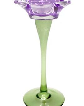 Figgins Stemmed Flower Votive - Purple Supply