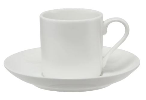 Maxwell & Williams White Basics - Straight Demi Cup & Saucer 100ml For Sale