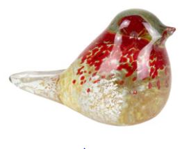 Hyde Glass Bird Orange Amber Clear Online Hot Sale