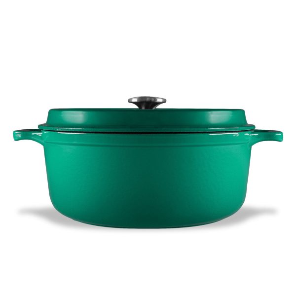 Chasseur Gourmet Round French Oven 28cm 6.1l - Jade Hot on Sale