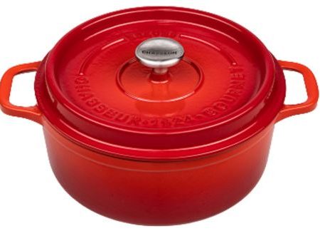 Chasseur Gourmet Round French Oven 24cm 4l - Crimson Online now