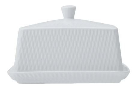 Maxwell & Williams White Basics Diamonds Butter Dish Gift Boxed For Discount